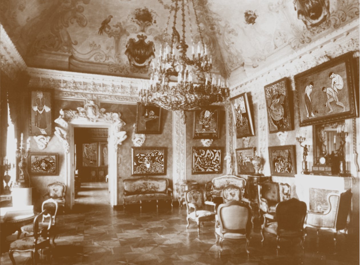 Pink dining room known as the Matisse Room in Shchukins house by Unbekannt