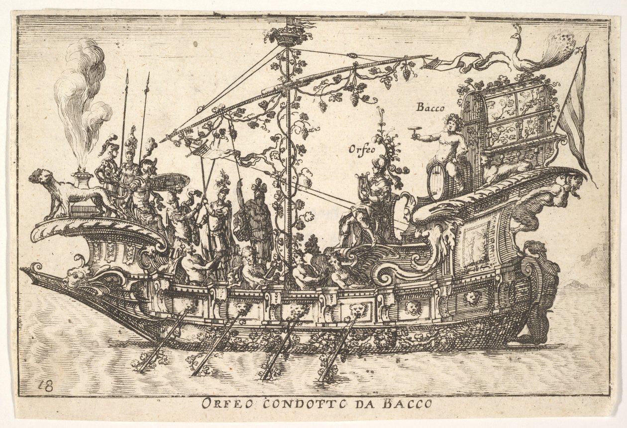 Plate 18: Orpheus led by Bacchus, from the series The Magnificence, 1664 by Unbekannt