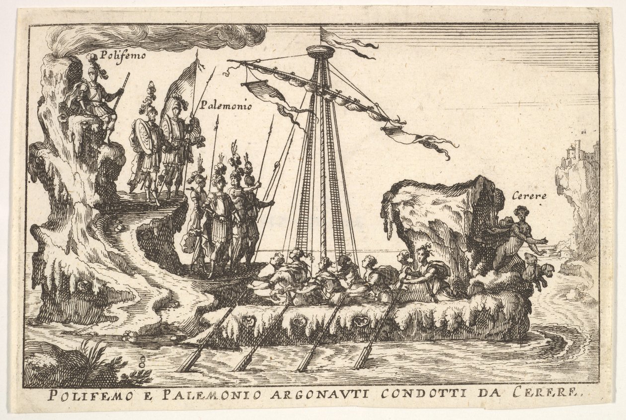Plate 8: Polyphemus and Palemonius Led by Ceres by Unbekannt