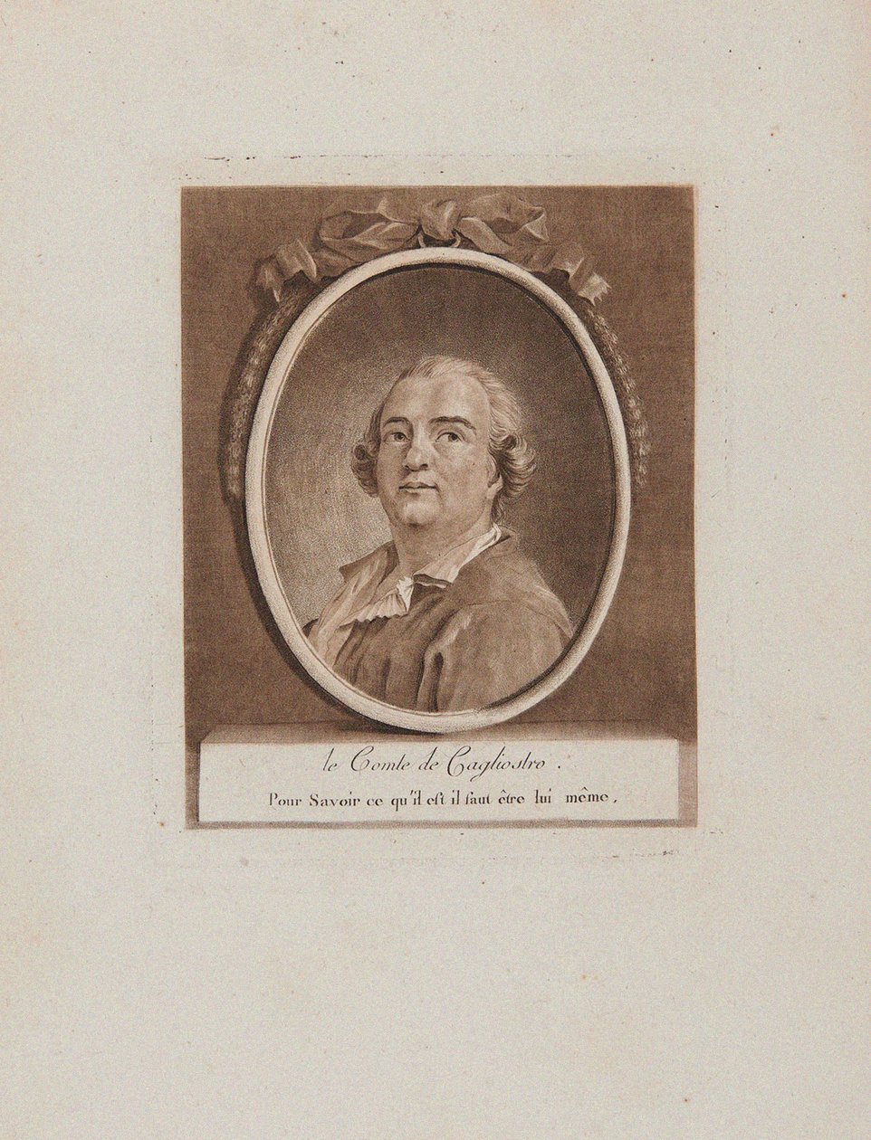 Portrait of Joseph Balsamo, Comte de Cagliostro by Unbekannt