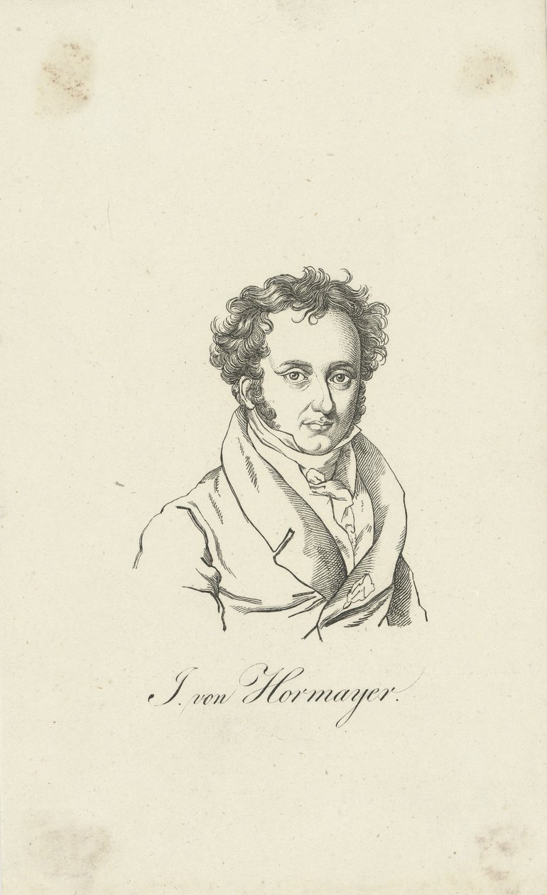 Portrait of Joseph Hormayr, Baron zu Hortenburg by Unbekannt