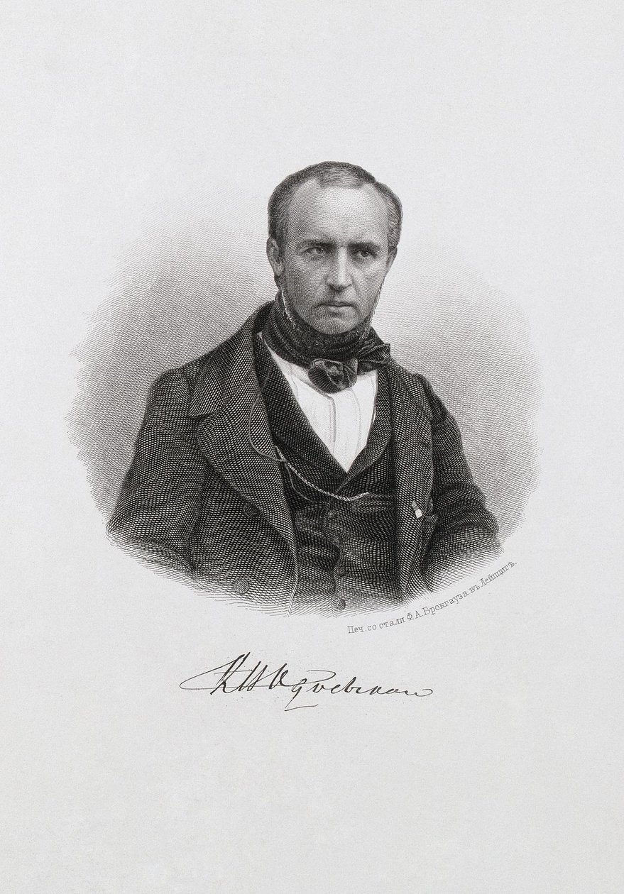 Portrait of Prince Vladimir Fyodorovich Odoyevsky by Unbekannt