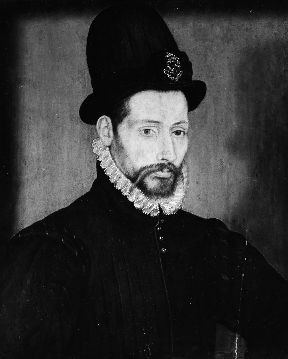 Portrait of a Man with a High Hat by Unbekannt