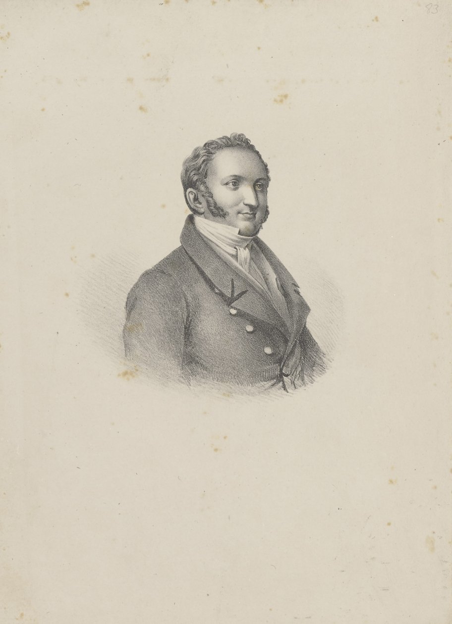Portrait of the Composer Gioachino Antonio Rossini by Unbekannt