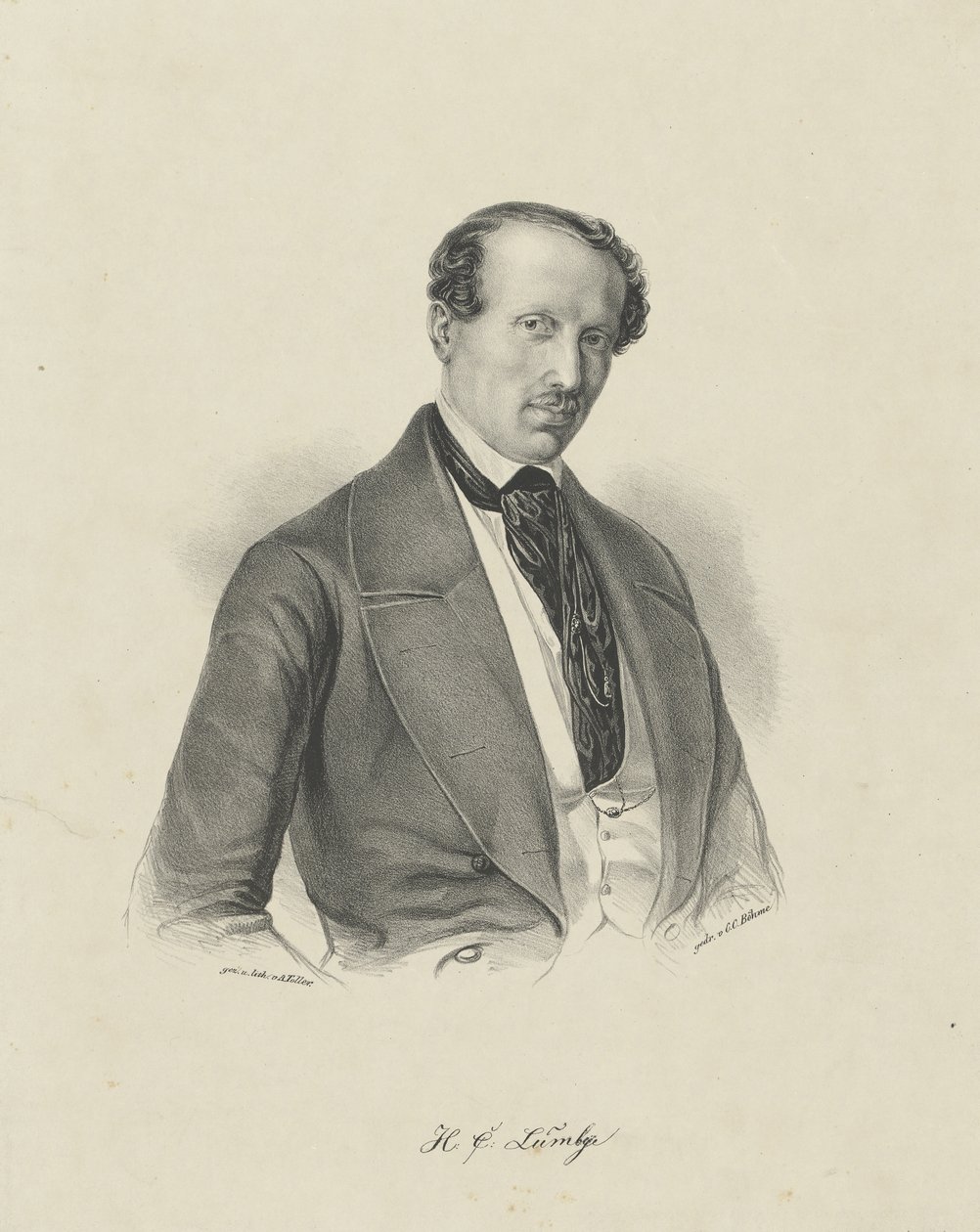 Portrait of the Composer Hans Christian Lumbye by Unbekannt