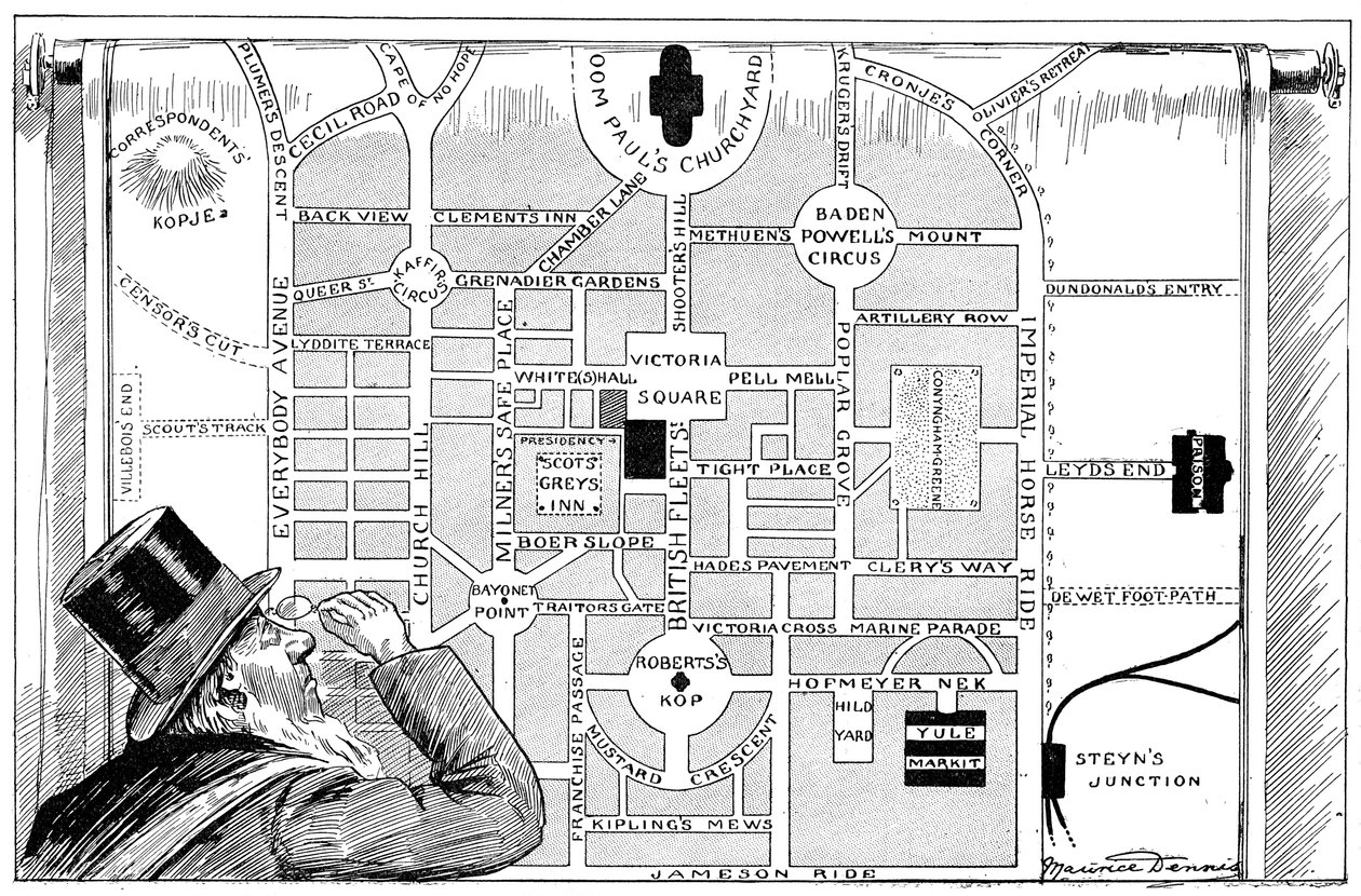 President Kruger looking at a plan of the New Pretoria by Unbekannt