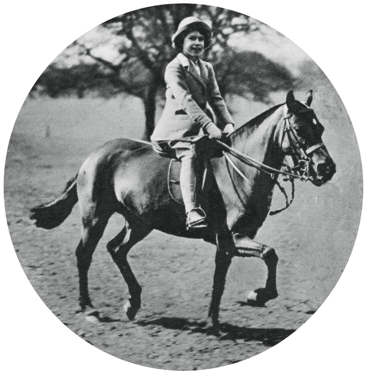 Princess Elizabeth on horseback, Windsor Great Park by Unbekannt
