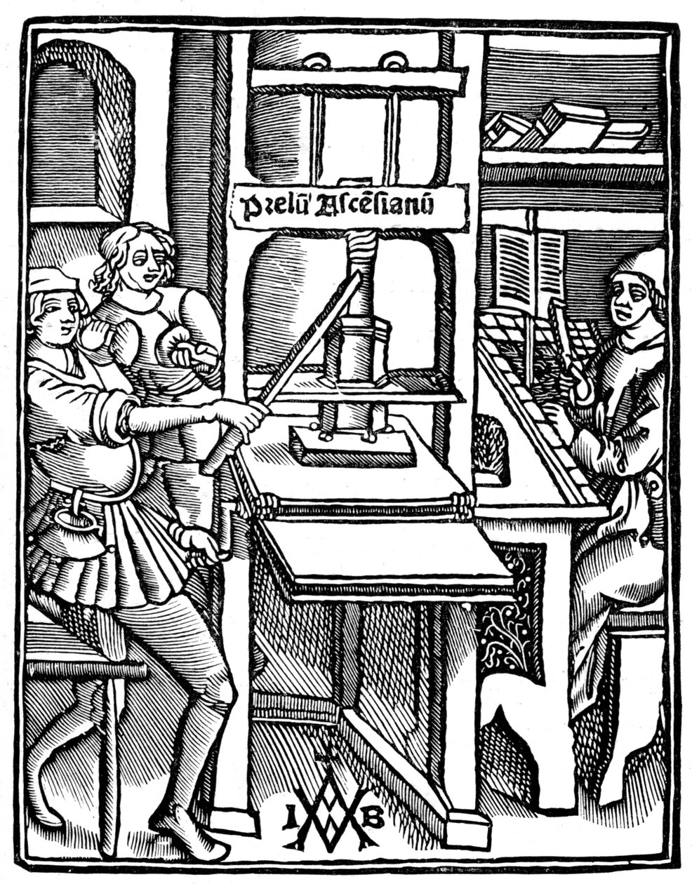 Printing press, 1511 by Unbekannt