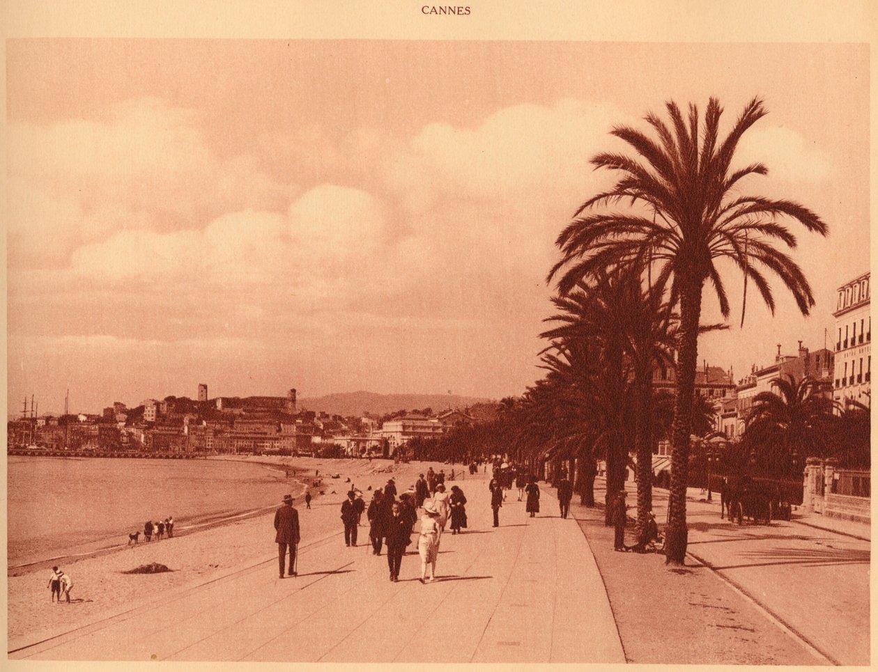 Promenade de la Croisette and Mont Chevalier, Cannes by Unbekannt