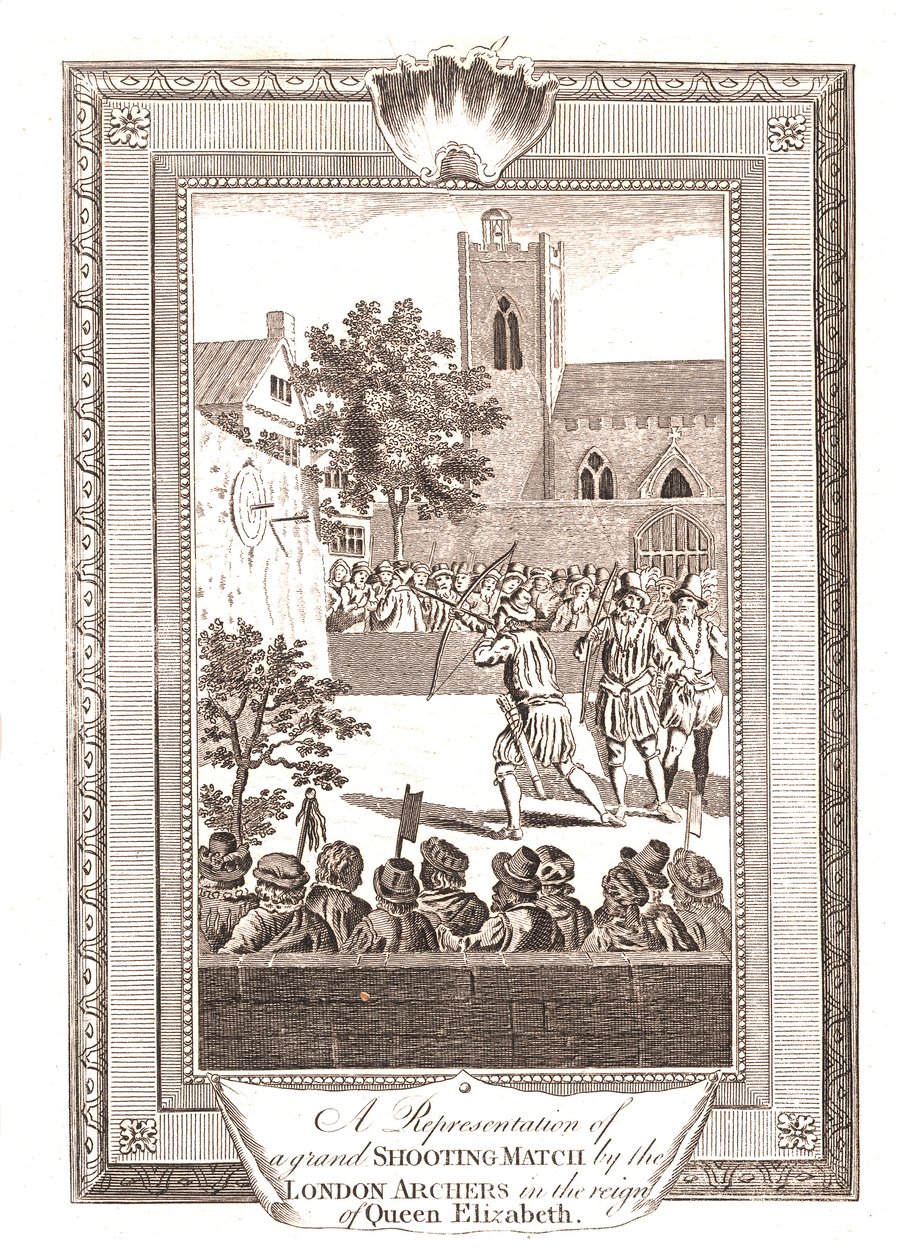 Representations of the Shooting Match by the London Archers in the Reign of Queen Elizabeth, 1793 by Unbekannt