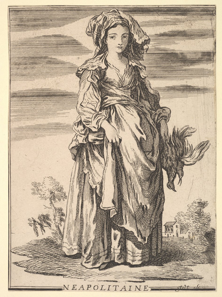 Reverse Copy of Neapolitaine, from Recueil de diverses figures étrangères inventée by Unbekannt