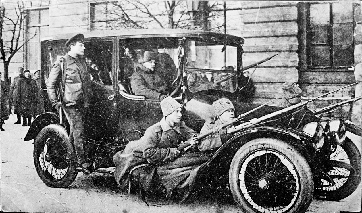 Revolutionary Guards in Petrograd, Russia, Russian Revolution, 1917 by Unbekannt