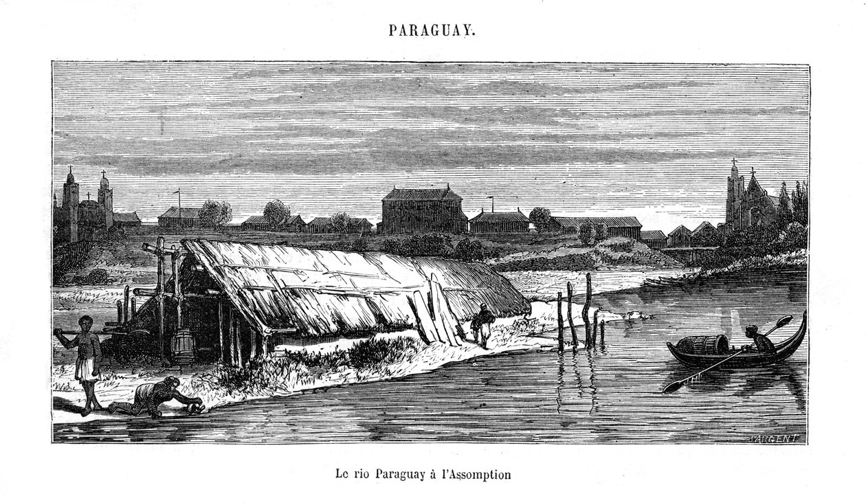 River Paraguay, South America by Unbekannt