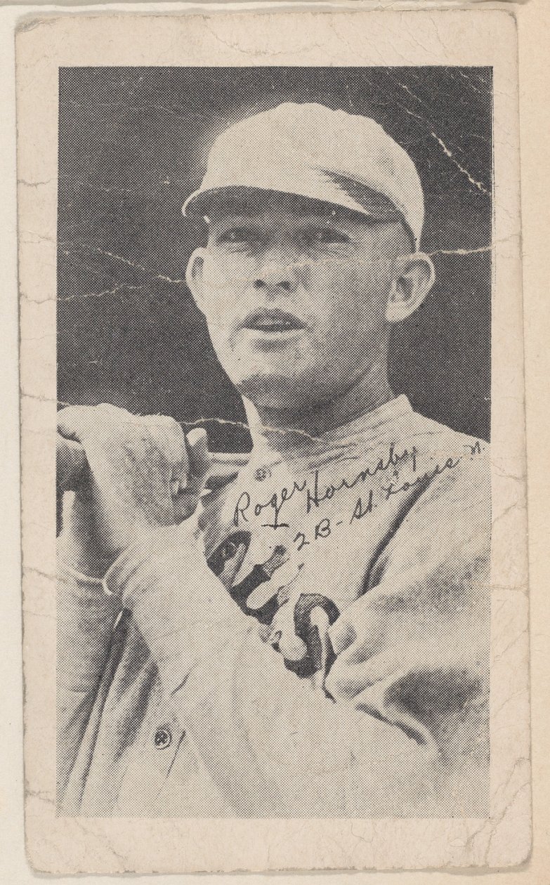 Rogers Hornsby, 2B - St. Louis N., from Baseball Strip Cards W575-2 by Unbekannt