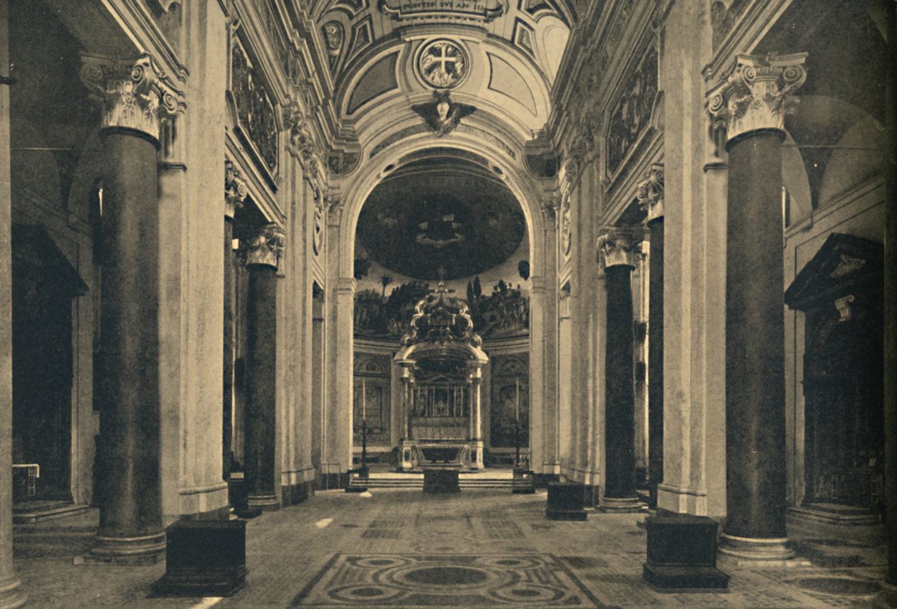 Interior of the Basilica of the Holy Cross of Jerusalem, 1910 by Unbekannt