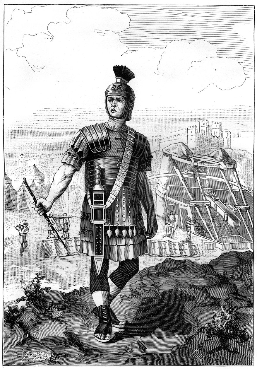 Roman Centurion Conquering the Gauls under Julius Caesar by Unbekannt
