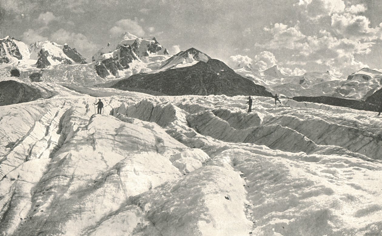 Roseg Glacier near Pontresina, Engadine, Switzerland, 1895 by Unbekannt