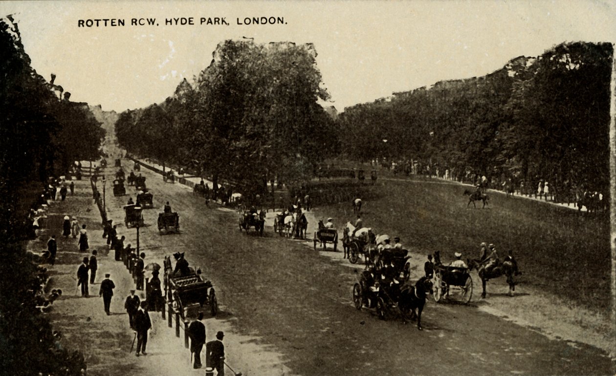 Rotten Row, Hyde Park, London, late 19th-early 20th century by Unbekannt