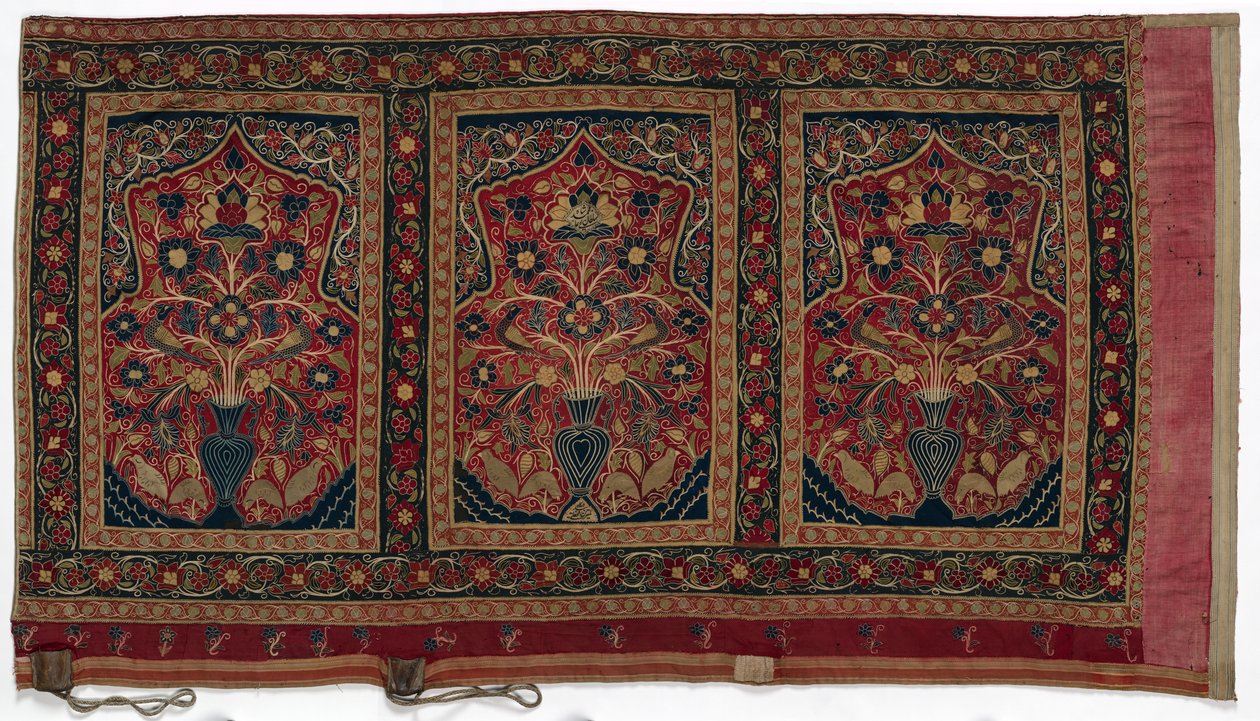 Royal Round Tent Made for Muhammad Shah, Wall Panel with Three Panels, 1834-1848 by Unbekannt