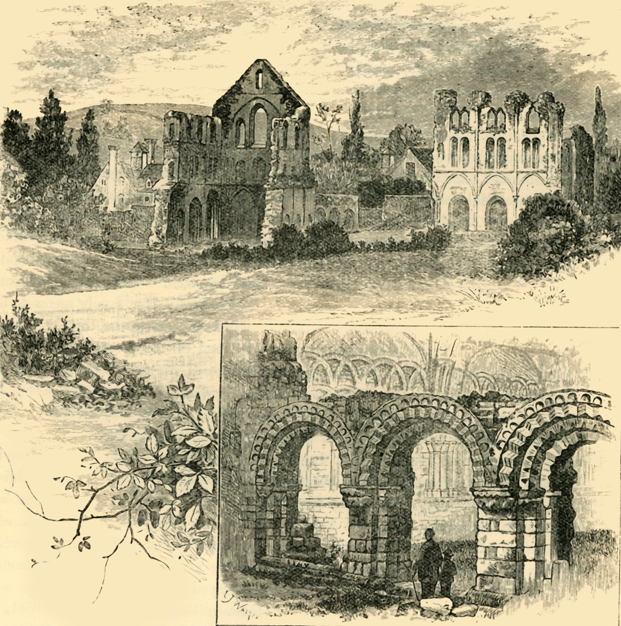 Ruins of Wenlock Priory, 1898 by Unbekannt
