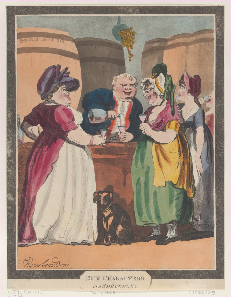Rum Characters in a Shrubbery, November 1, 1808 by Unbekannt