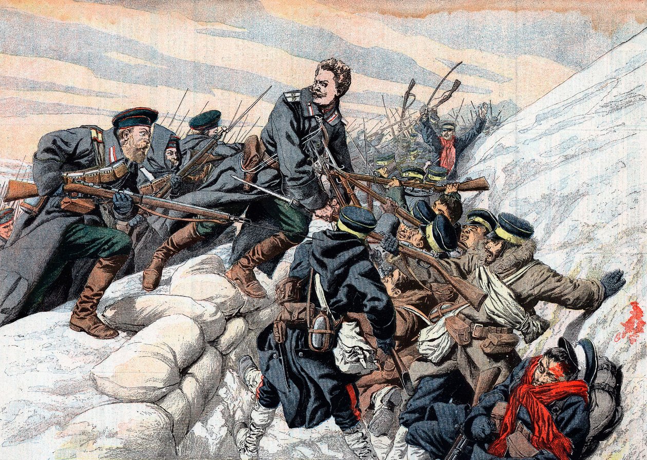 Russian Attack on the Japanese Trenches, Russo-Japanese War by Unbekannt