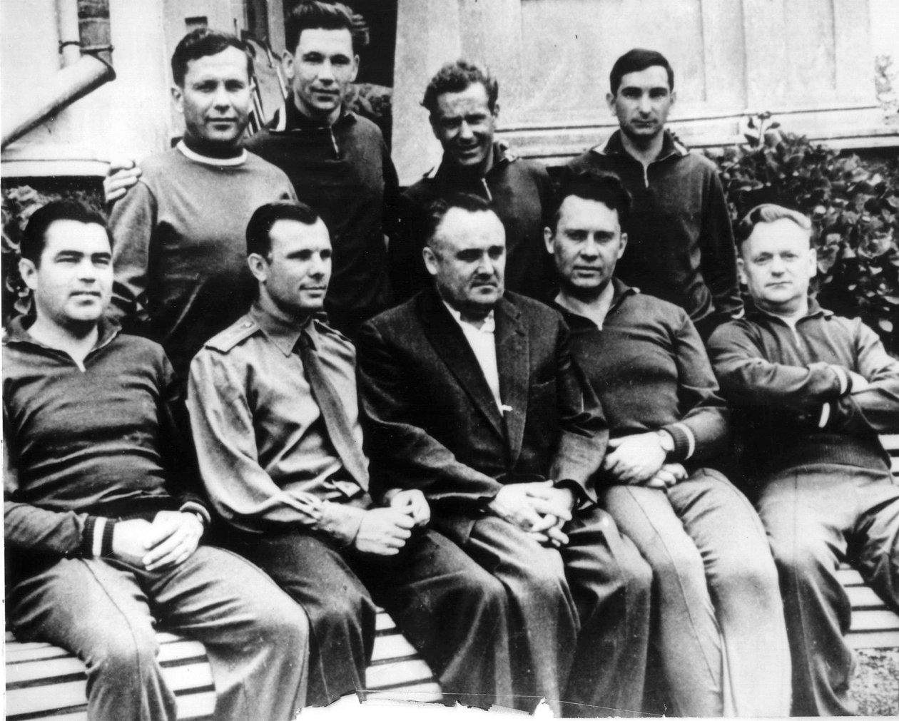 Russian Rocket Engineer Sergey Korolyov with Cosmonauts, Crimea, USSR by Unbekannt