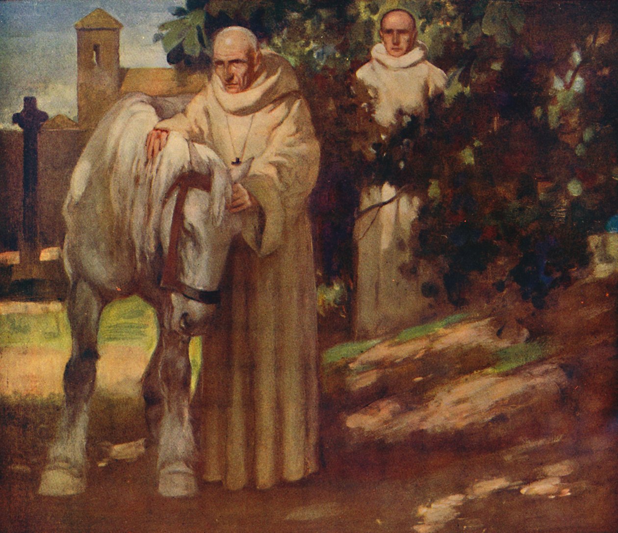 Saint Columba and the White Horse by Unbekannt