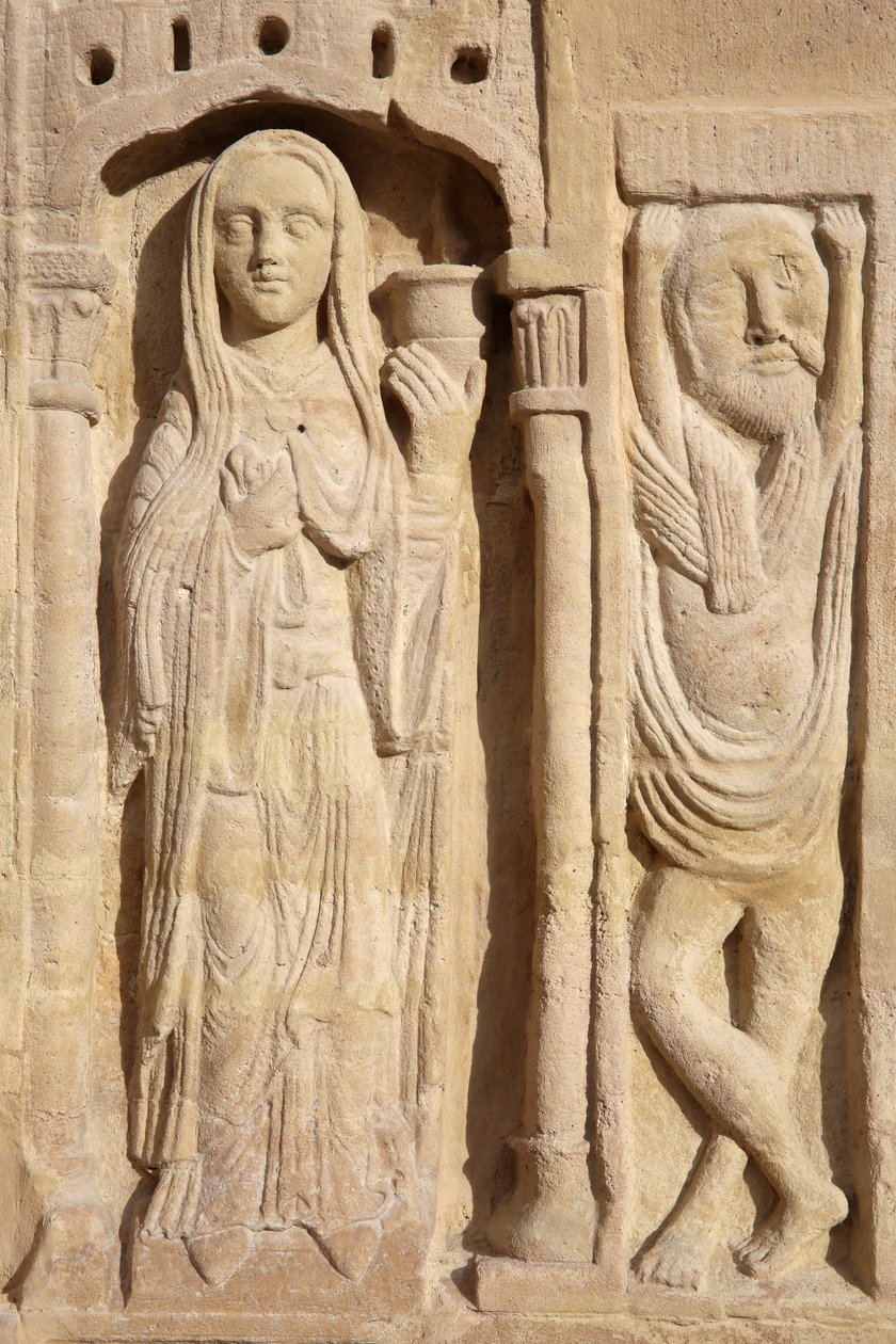 Saint Denis Basilica, Central Portal: The Wise Virgin, Saint-Denis, France by Unbekannt