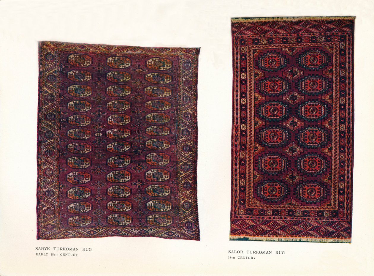 Saryk Turkoman rug and Salor Turkoman rug by Unbekannt