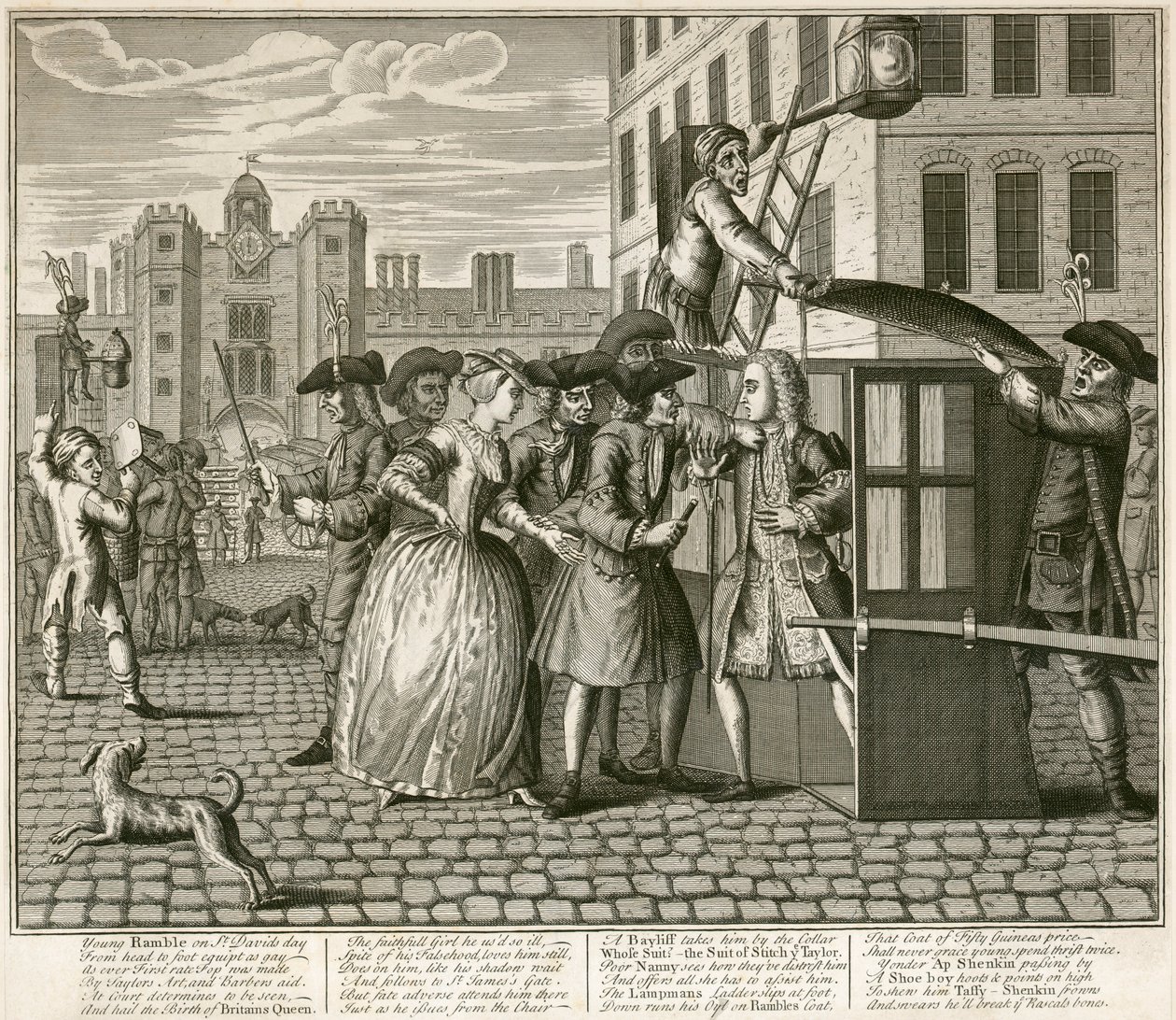 Satirical Print Depicting St James Palace, London by Unbekannt