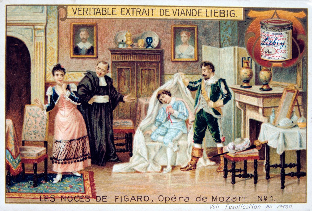 Scene from Mozarts opera The Marriage of Figaro by Unbekannt