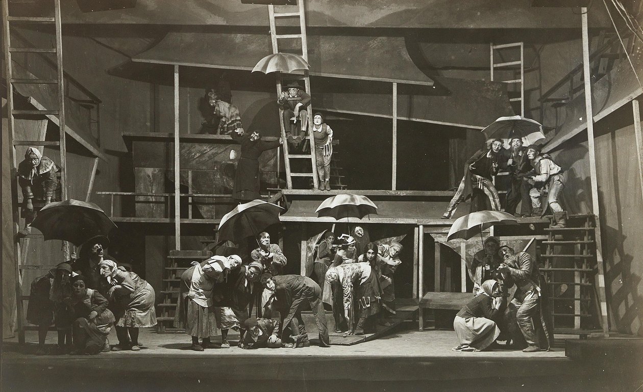 Scene from The Witch by Abraham Goldfaden, State Jewish Chamber Theater, Moscow by Unbekannt