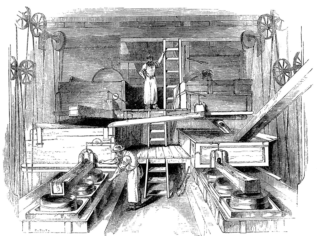 Scene in a Staffordshire pottery factory, c1851 by Unbekannt