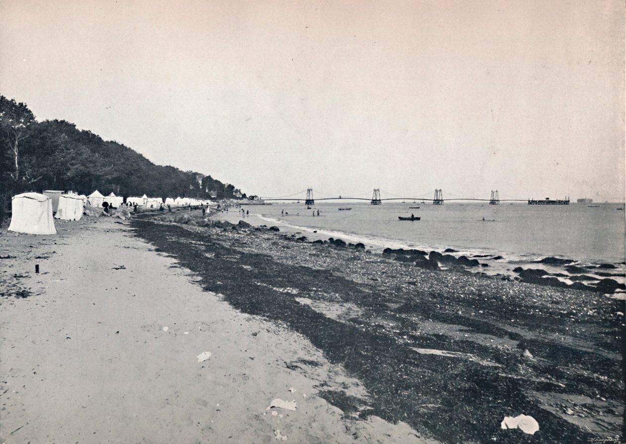 Sea View - The Bathing Beach and Suspension Pier, 1895 by Unbekannt