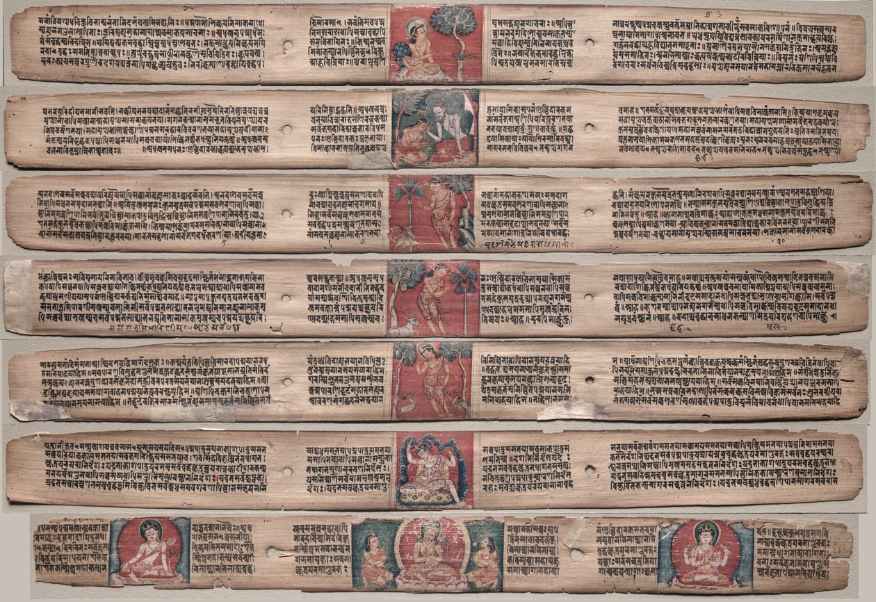 Seven Leaves from a Manuscript of the Gandavyuha-sutra by Unbekannt