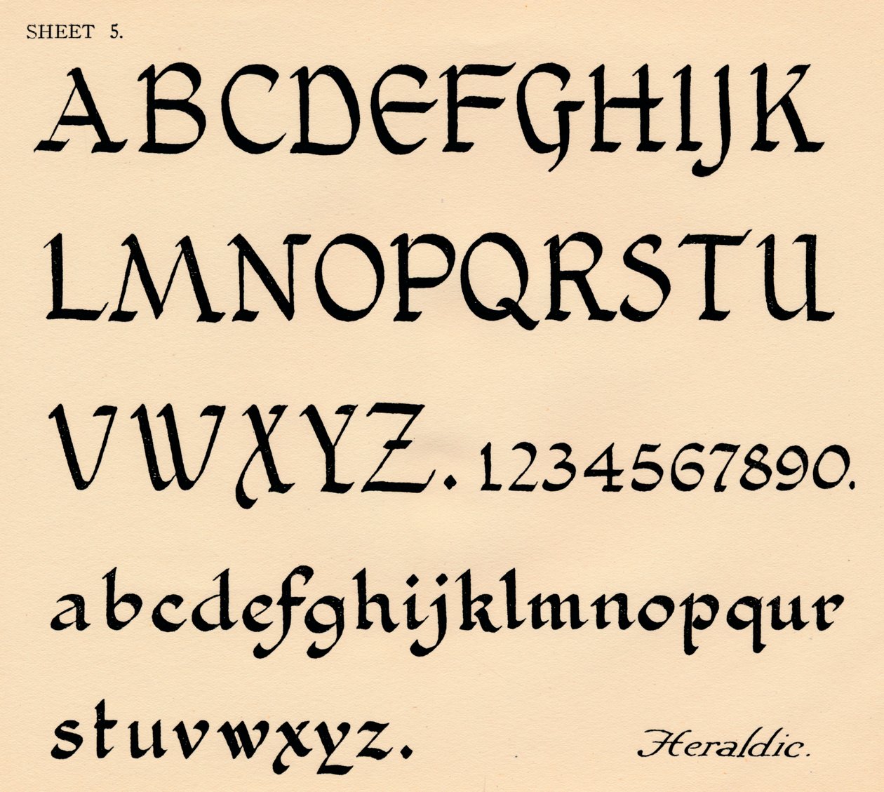 Sheet 5, from a portfolio of alphabets by Unbekannt