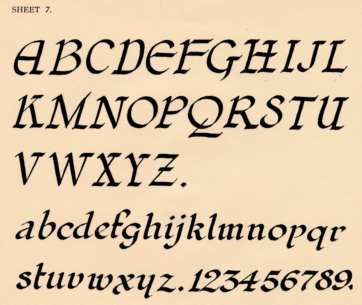 Sheet 7, from a Portfolio of Alphabets by Unbekannt