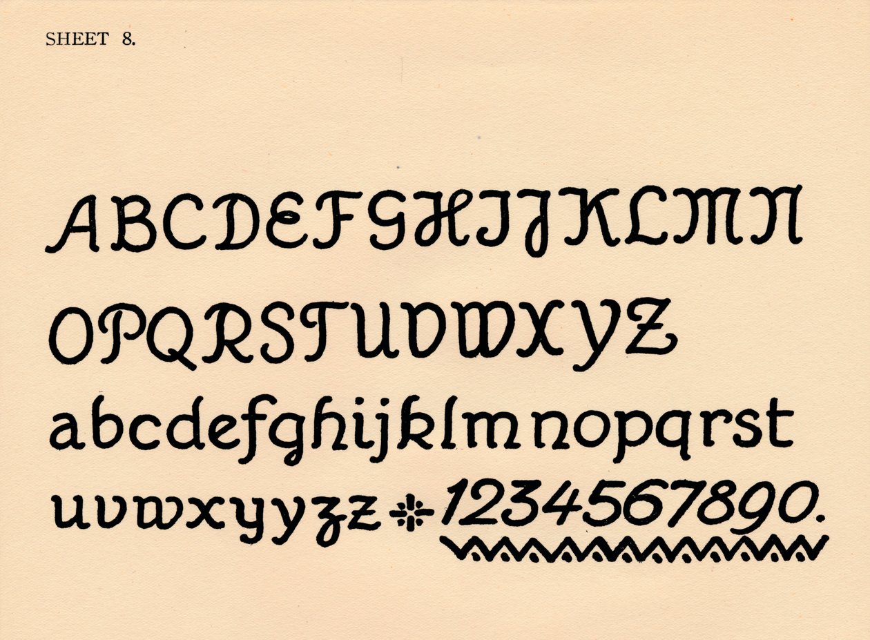 Sheet 8, from a Portfolio of Alphabets, 1929 by Unbekannt