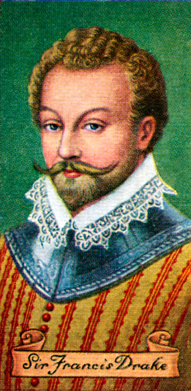 Sir Francis Drake, from a Series of Cigarette Cards by Unbekannt