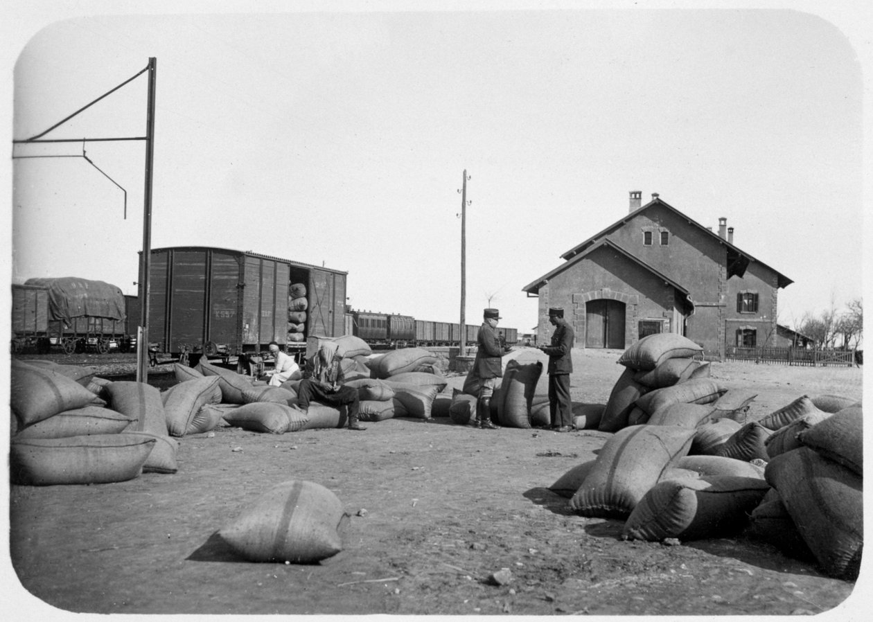 Soldiers of the French Foreign Legion at a railway yard, Syria, 20th century by Unbekannt