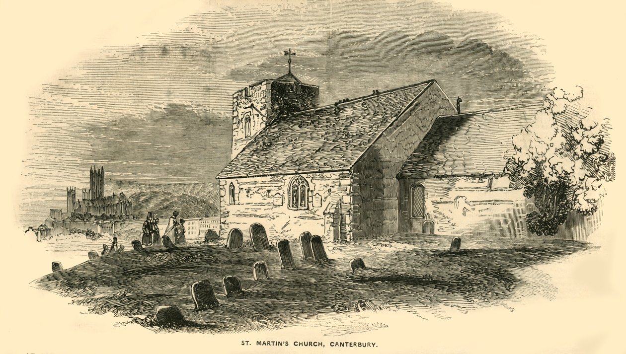 St Martins Church, Canterbury, Kent, 1850 by Unbekannt