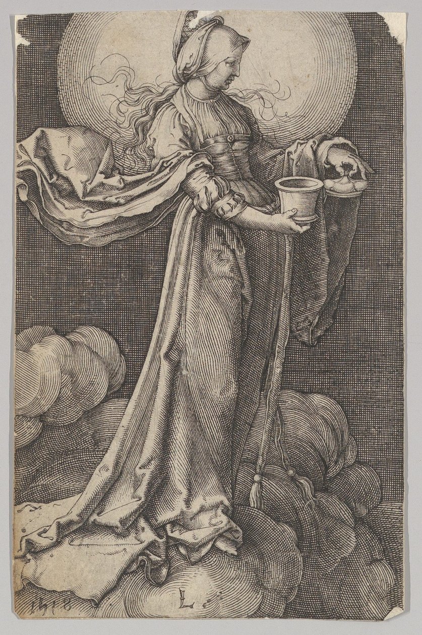 St. Mary Magdalene on the Clouds (reverse copy) by Unbekannt