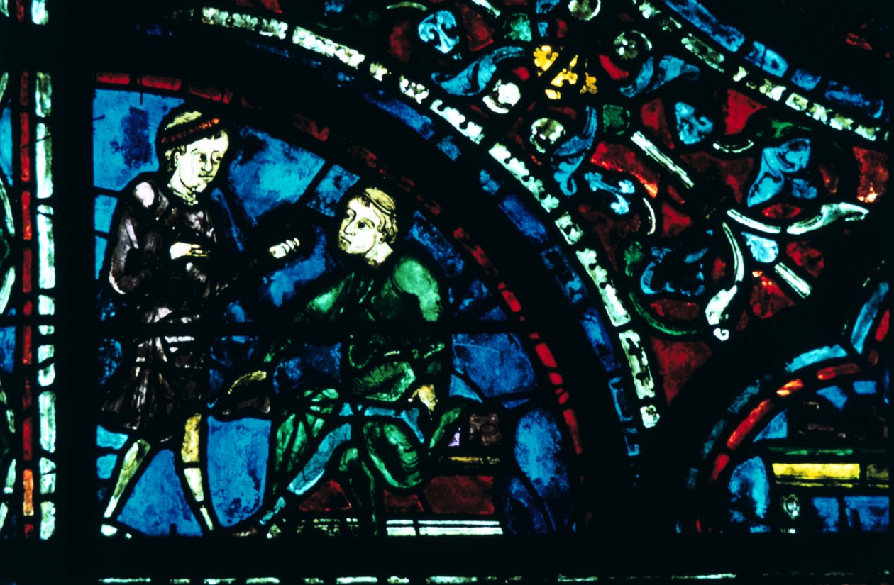 Stained glass, Chartres Cathedral, Chartres, France by Unbekannt