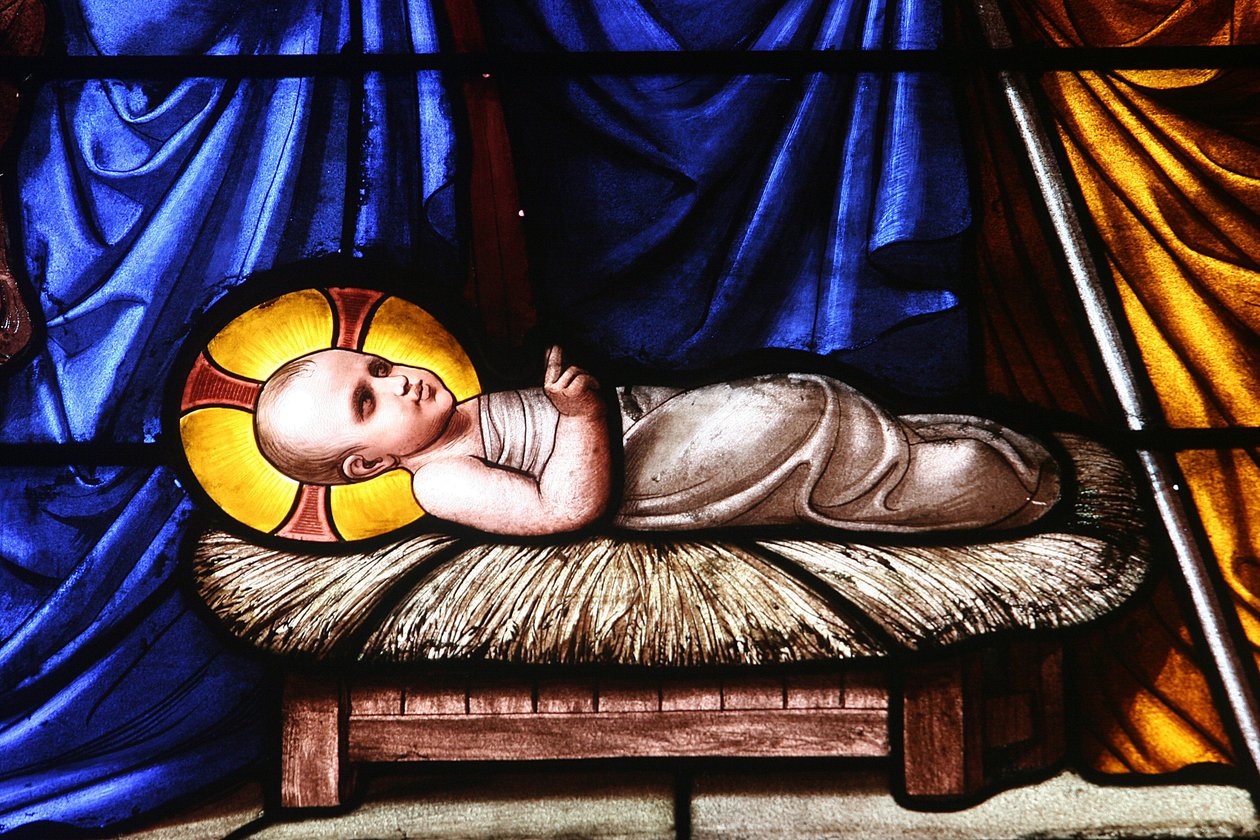 Stained glass window: Nativity, Geneva, Switzerland by Unbekannt