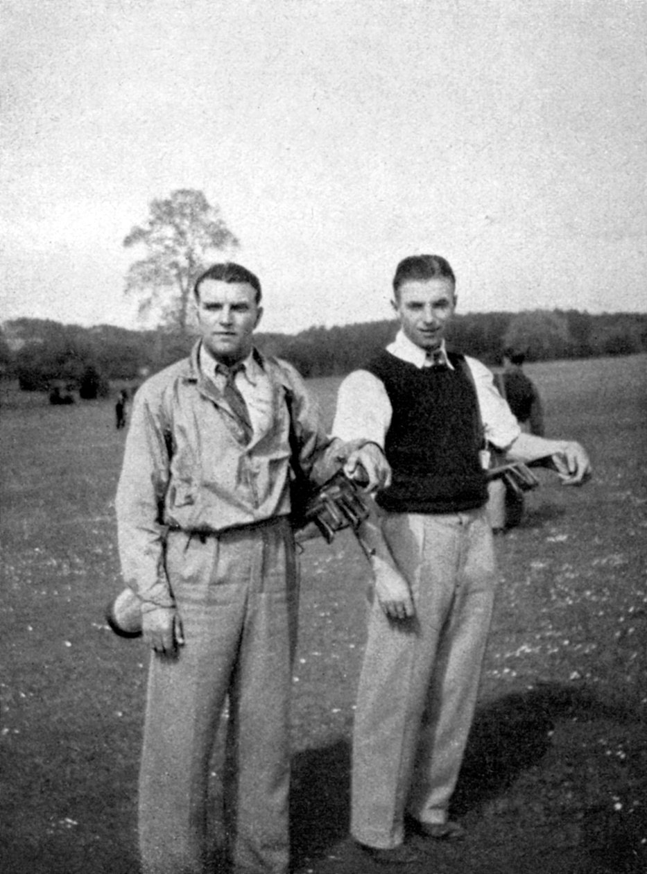 Stanley Matthews and Eddie Hapgood Pause Between Shots During a Round of Golf, 1945 by Unbekannt