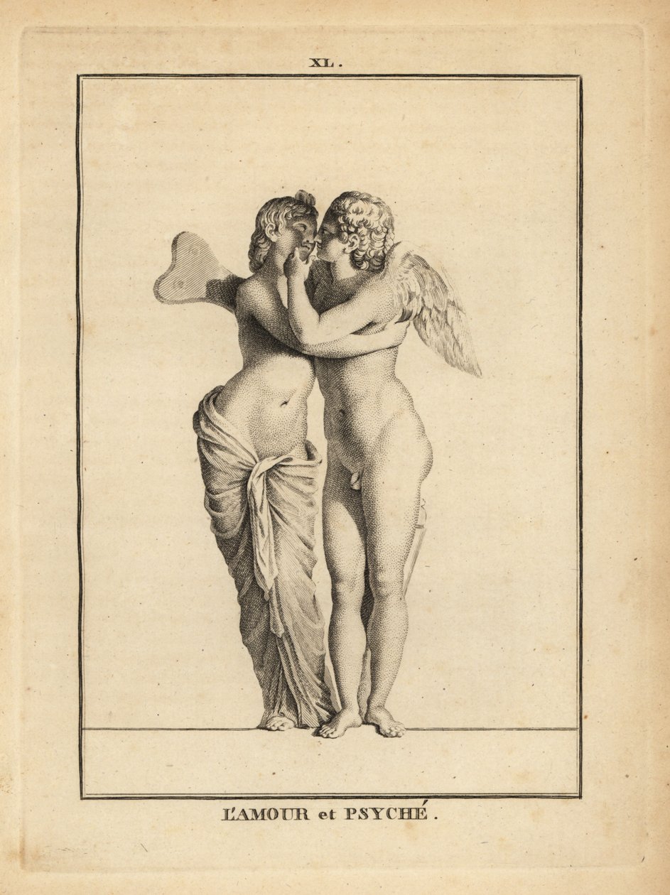 Statue of Eros and Psyche Kissing by Unbekannt