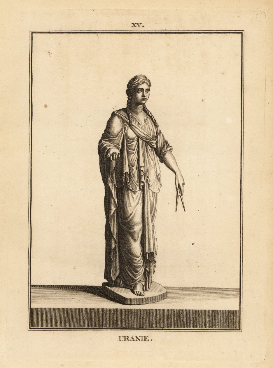 Statue of Urania, the muse of astronomy, with pair of compasses by Unbekannt