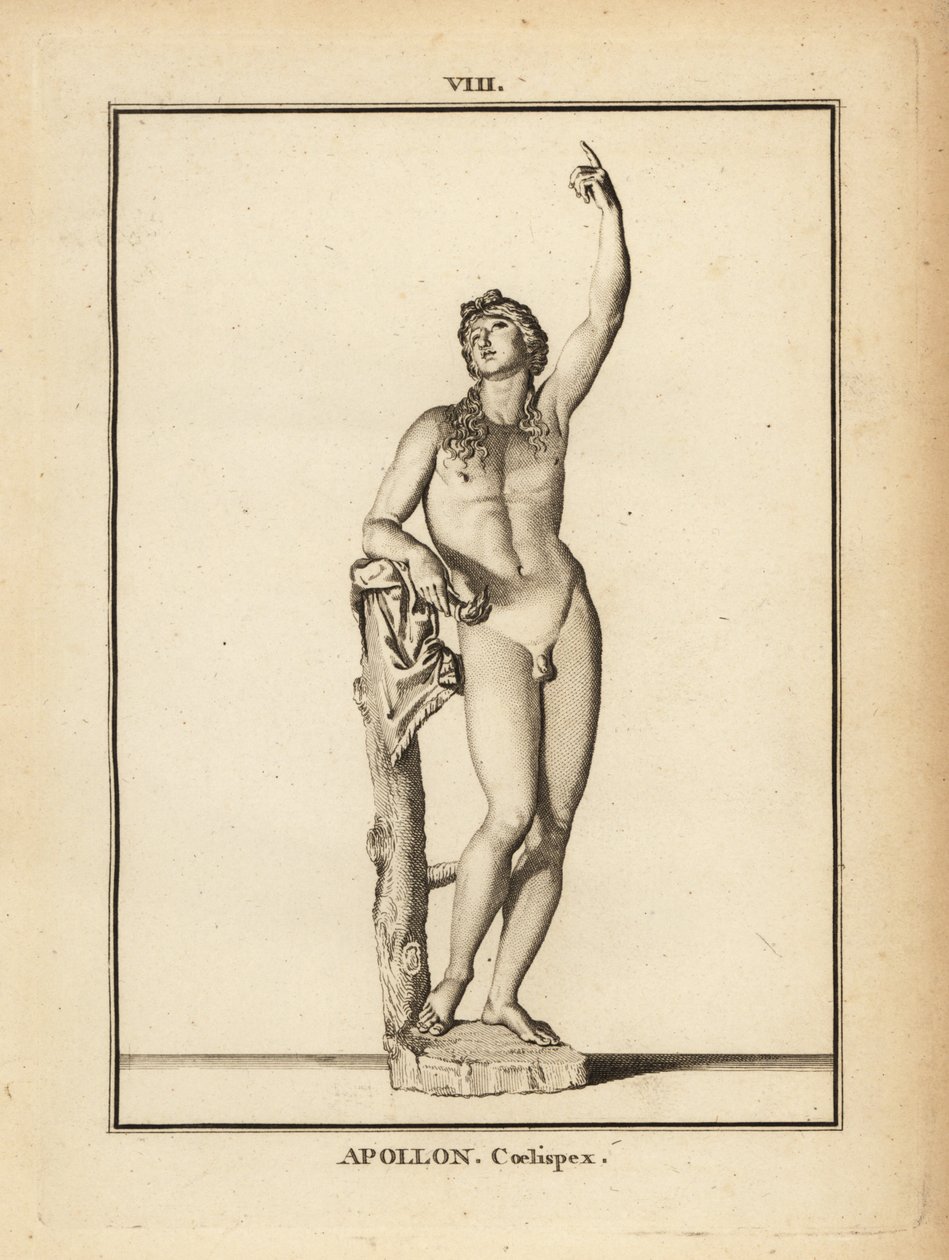 Statue of the Roman god Apollo Coelispex, looking at the sky by Unbekannt