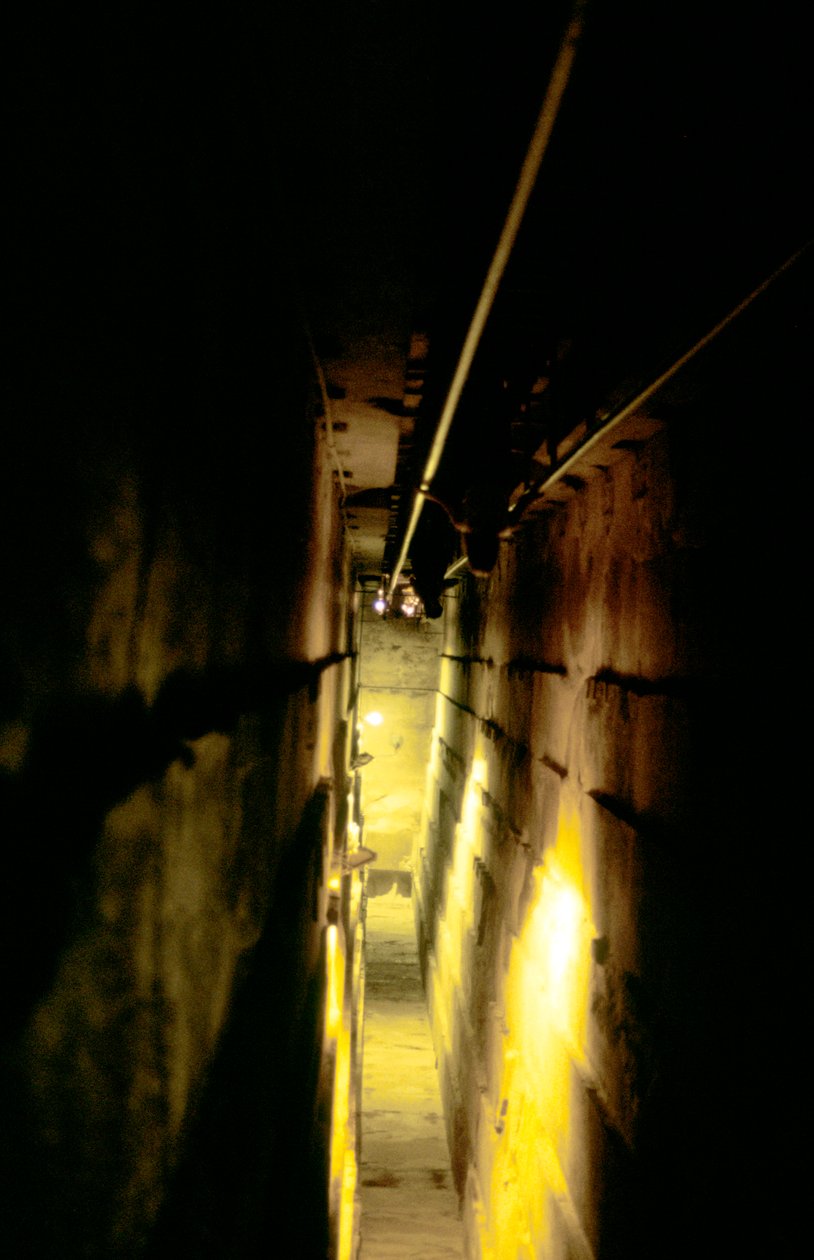 Steep Internal Stairway Inside the Great Pyramid, Gizeh, Egypt